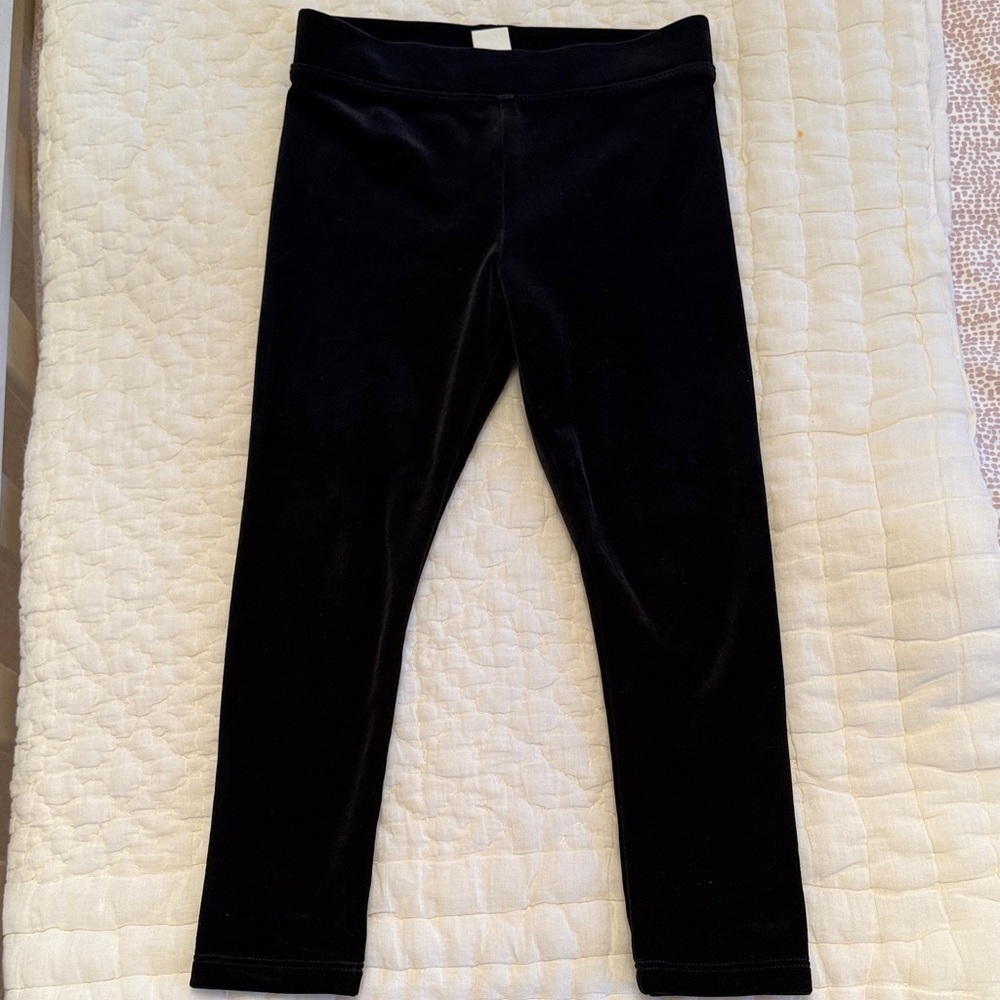 Crewcuts Velvet Black Kids Leggings